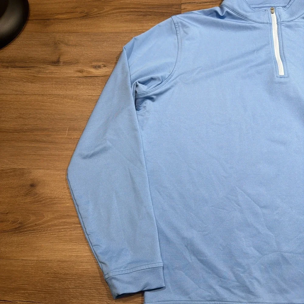 Peter Millar Pullover Mens XL Perth Melange Performance 1/4 Zip Golf Briarwood